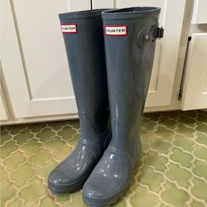 Hunter Gray Tall Rain Boots